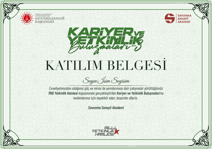 Katılım Belgesi
